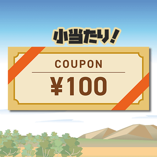 小当たり！100円引きクーポン<